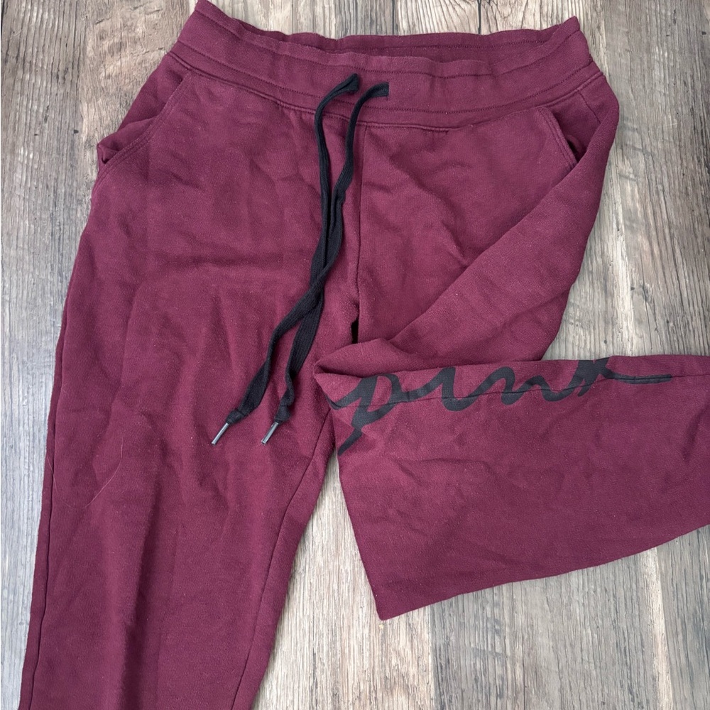 PINK Burgundy Jogger Pants